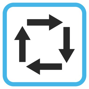 Dolaşım oklar bir çerçeve içinde simge vektör