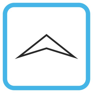 Vektör simgesi bir çerçeve içinde yukarı ok ucu