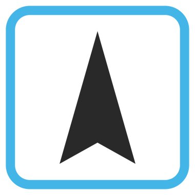 Vektör simgesi bir çerçeve içinde yukarı ok ucu