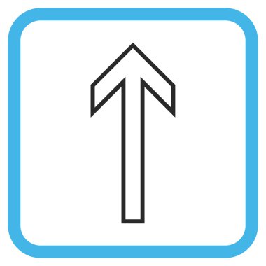 Vektör simgesi bir çerçeve içinde yukarı ok