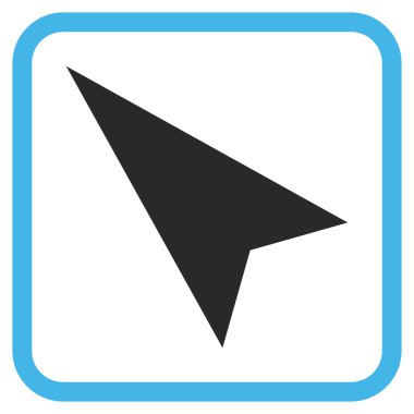 Ok ucu sol yukarı vektör simgesi bir çerçeve içinde