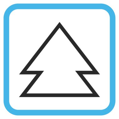 Yön yukarı vektör simgesi bir çerçeve içinde