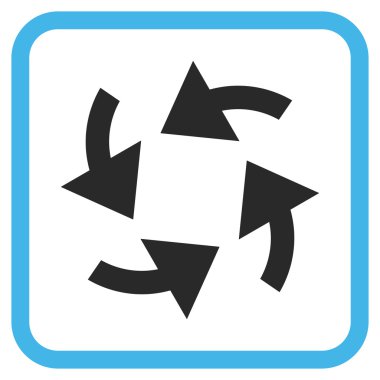 Siklon oklar bir çerçeve içinde simge vektör