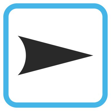 Ok ucu doğru vektör simgesi bir çerçeve içinde