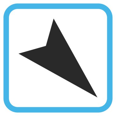 Ok ucu sağ aşağı vektör simgesi bir çerçeve içinde