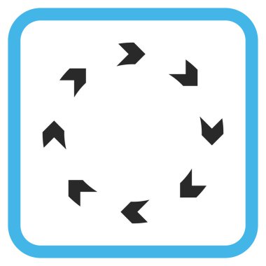 Dolaşım vektör simgesi bir çerçeve içinde