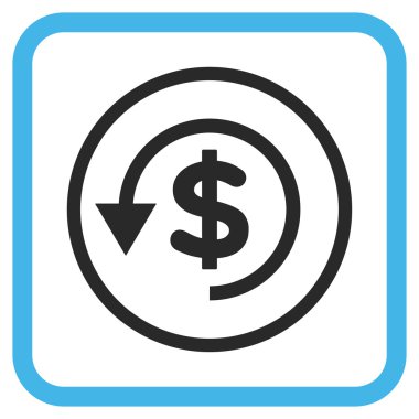 Ters ibraz vektör simgesi bir çerçeve içinde