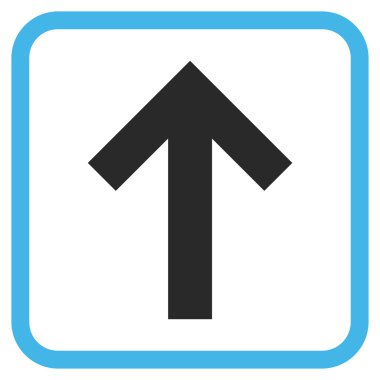 Vektör simgesi bir çerçeve içinde yukarı ok