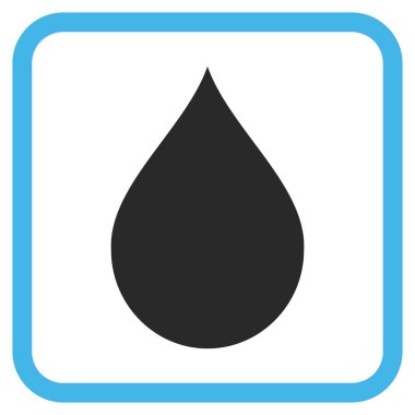 Damla vektör simgesi bir çerçeve içinde