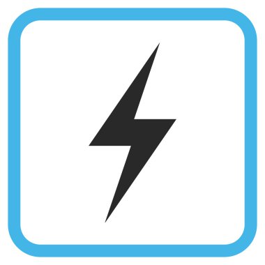 Elektrik vektör simgesi bir çerçeve içinde