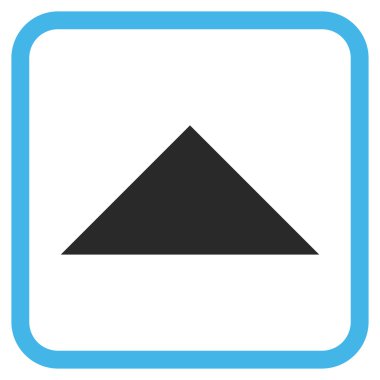 Vektör simgesi bir çerçeve içinde yukarı ok ucu