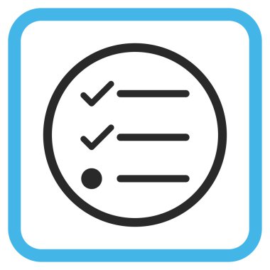 Denetim listesi vektör simgesi bir çerçeve içinde