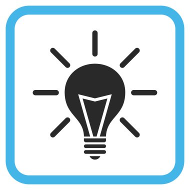 Elektrik ışığı vektör simgesi bir çerçeve içinde