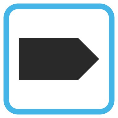 Yöne doğru vektör simgesi bir çerçeve içinde