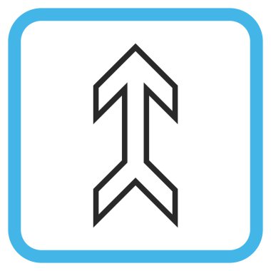 Vektör simgesi bir çerçeve içinde yukarı ok