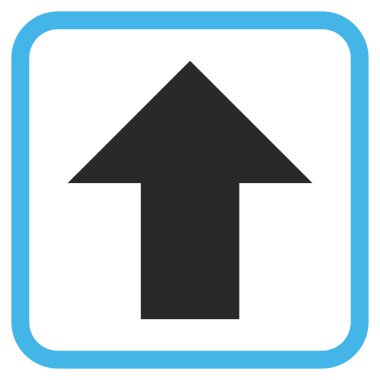 Vektör simgesi bir çerçeve içinde yukarı ok