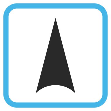 Vektör simgesi bir çerçeve içinde yukarı ok ucu