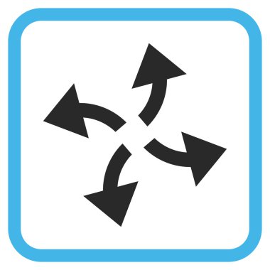 Santrifüj oklar bir çerçeve içinde simge vektör