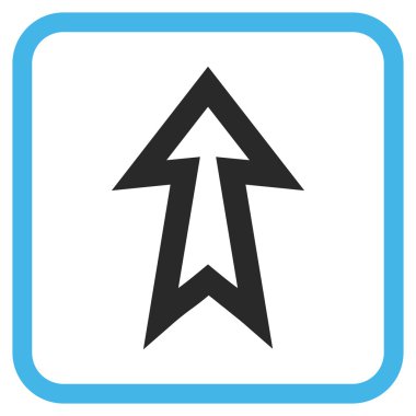 Vektör simgesi bir çerçeve içinde yukarı ok