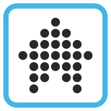 Vektör simgesi bir çerçeve içinde yukarı noktalı ok