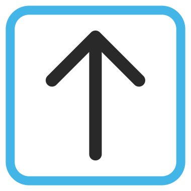 Vektör simgesi bir çerçeve içinde yukarı ok