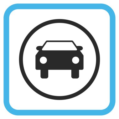 Araba vektör simgesi bir çerçeve içinde