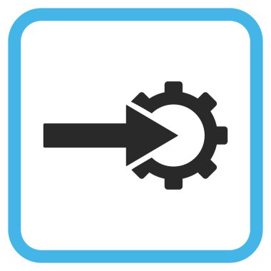 COG Tümleştirme vektör simgesi bir çerçeve içinde