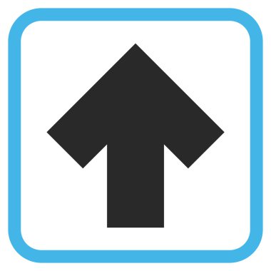 Vektör simgesi bir çerçeve içinde yukarı ok