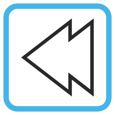 Yön sol vektör simgesi bir çerçeve içinde