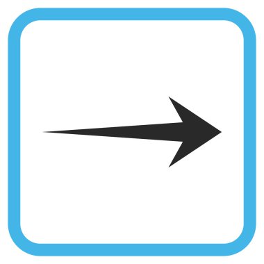 Ok sağ vektör simgesi bir çerçeve içinde