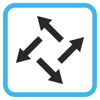 Santrifüj oklar bir çerçeve içinde simge vektör