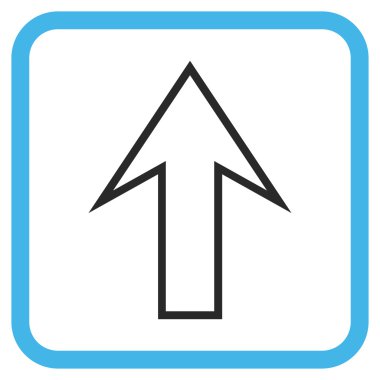 Vektör simgesi bir çerçeve içinde yukarı ok