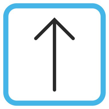 Vektör simgesi bir çerçeve içinde yukarı ok