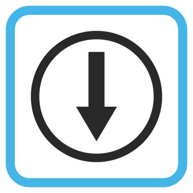 Bir çerçeve içinde yönlü ok vektör simgesi