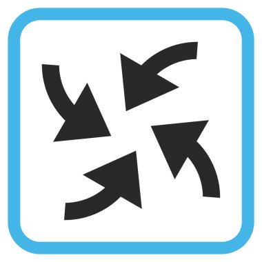 Siklon oklar bir çerçeve içinde simge vektör