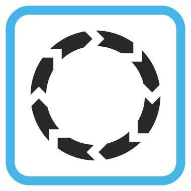 Dolaşım vektör simgesi bir çerçeve içinde