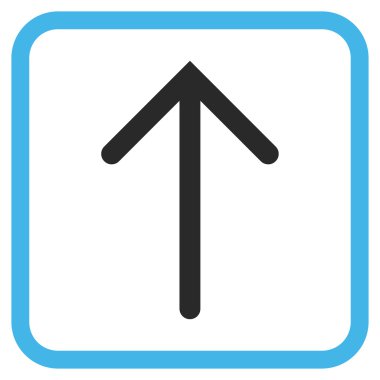 Vektör simgesi bir çerçeve içinde yukarı ok