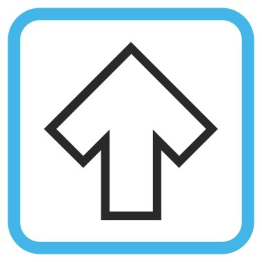 Vektör simgesi bir çerçeve içinde yukarı ok