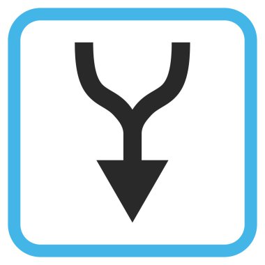 Vektör simgesi bir çerçeve içinde aşağı ok birleştirmek