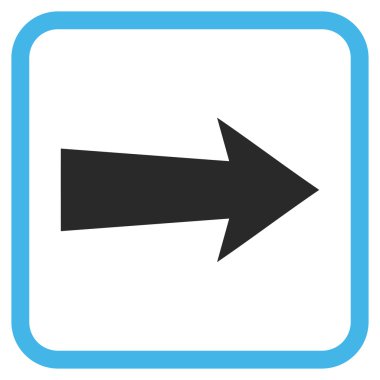 Ok sağ vektör simgesi bir çerçeve içinde