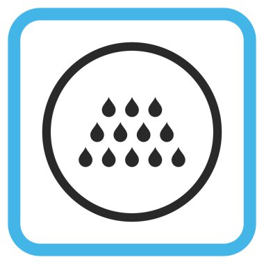 Damla vektör simgesi bir çerçeve içinde