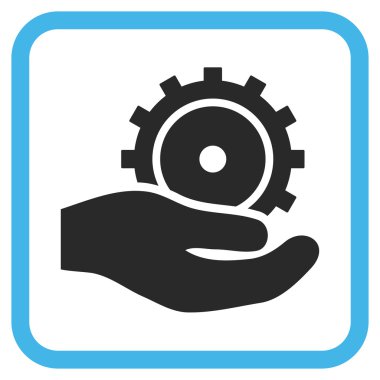 Geliştirme hizmeti vektör simgesi bir çerçeve içinde