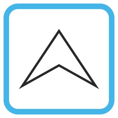 Vektör simgesi bir çerçeve içinde yukarı ok ucu