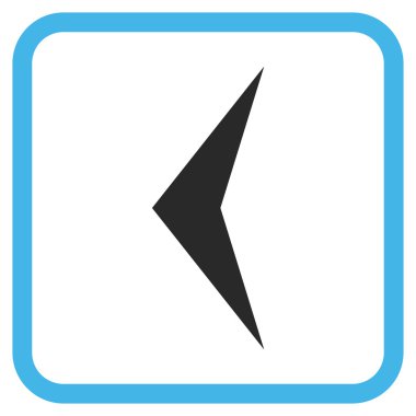 Ok ucu sol vektör simgesi bir çerçeve içinde