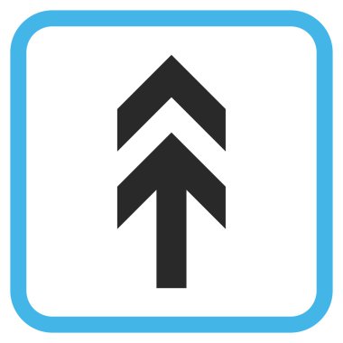 Vektör simgesi bir çerçeve içinde yukarı ok