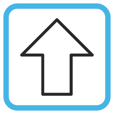 Vektör simgesi bir çerçeve içinde yukarı ok