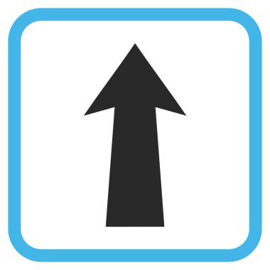 Vektör simgesi bir çerçeve içinde yukarı ok