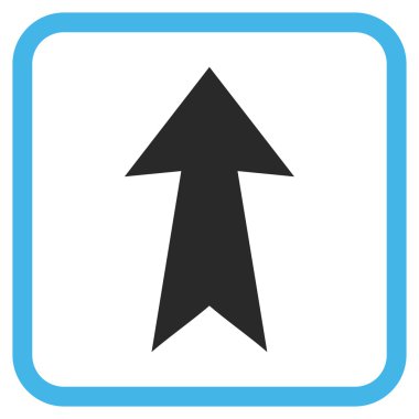 Vektör simgesi bir çerçeve içinde yukarı ok