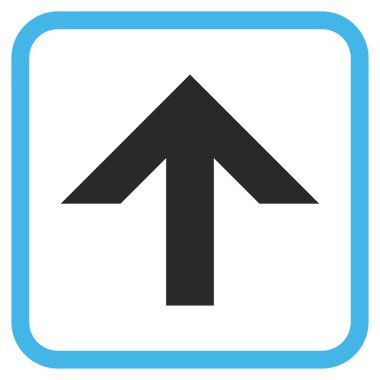 Vektör simgesi bir çerçeve içinde yukarı ok