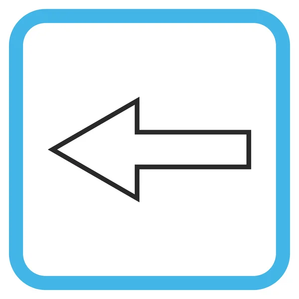 Icône vectorielle gauche dans un cadre — Image vectorielle
